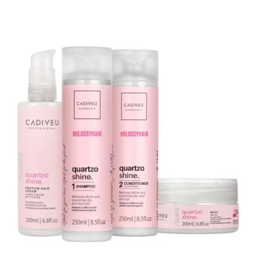 Imagem de Kit Cadiveu Professional Essentials Quartzo Shine Shampoo Condicionador Máscara e Pré- Shampoo (4 produtos)