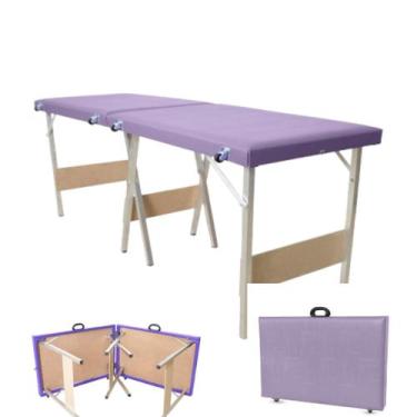 Imagem de Maca dobrável portátil Premium - Estética/Hospitalar/Massagem/Cílios/T