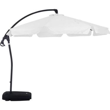 Imagem de Ombrelone Bel Suspenso Buzios 3 Metros Giratorio 360º Com Base Em Abs - Branco