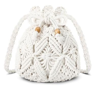 Imagem de Avisky Bolsas de palha para mulheres - Bolsas transversais de palha boho bolsas transversais para mulheres bolsas de ombro de tecido 2025, Bege, Tendência