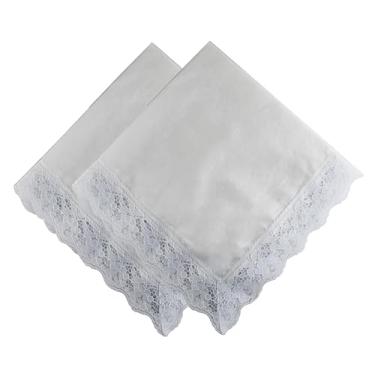 Imagem de Cachecol de colo de 61 cm com acabamento de renda lenço de colo cobre saias de colo para mulheres na igreja, Branco, lace trims lap