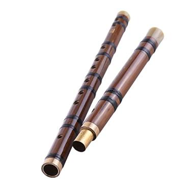 Imagem de Flauta de Bambu Delicada, Tecla G, Fácil de Tocar, Com Som Claro e Melodioso, Bambu Amargo, 2 Seções, Furos de Tom Profissional, para Performance Iniciante e Profissional, Com (1)