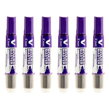 Imagem de Pincel para Quadro Branco Recarregável Board Master Violeta 6 Unidades - Pilot