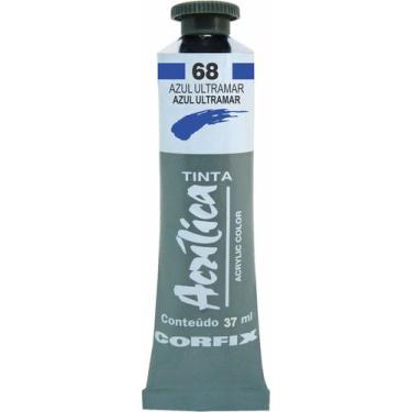 Imagem de Tinta Acrílica 37ml 068 Azul Ultramar Corfix, 068 - AZUL ULTRAMAR
