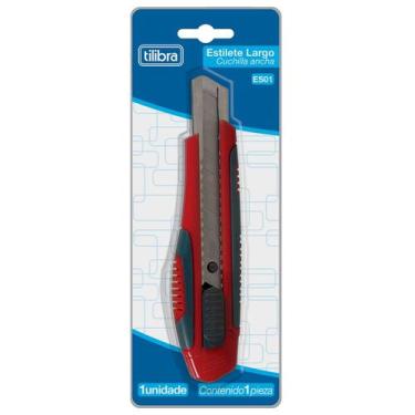Imagem de Estilete Largo de Plástico com Trava ES01 Profissional - Tilibra, Únic