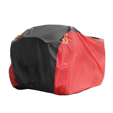 Imagem de X AUTOHAUX Capa de quadriciclo impermeável para Polaris Sportsman para Can-Am Outlander Outdoor 4 Wheeler Cover Capa Universal Fit Most 110CC-250CC L Red Oxford