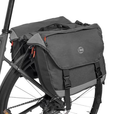 Imagem de Danuosie Alforjes Para Bicicleta, Impermeáveis, Bolsas Bicicleta Bagageiro Traseiro, Expansíveis De 25L A 35L – Bolsa Grande Selim Com Faixas Refletivas, Duplos, Carga Ciclismo, Viagens E Deslocamen