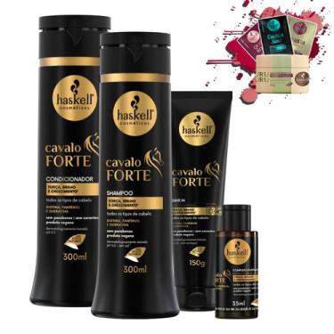 Imagem de Kit Haskell Cavalo Forte Sh Cond 300ml Leave Complexo