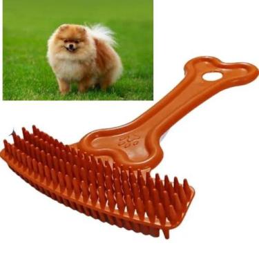 Imagem de Rasqueadeira Plástica Macia Pente Para Pelos Cachorro Gato nao machuca