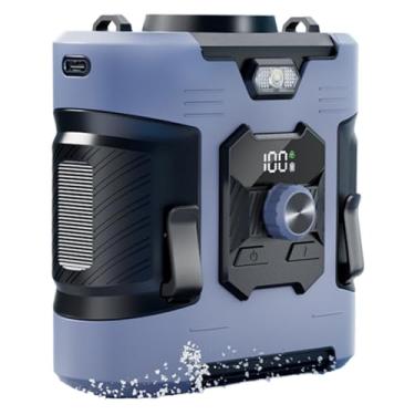 Imagem de Ventilador de Cintura Portátil | Ventilador Portátil A Bateria Com 100 Velocidades | Ar-Condicionado Pessoal Silencioso, Lanterna De Viagem Para Acampamento, Mochilagem E Caminhada