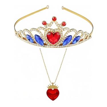 Imagem de KJDYQ Conjunto de joias de tiara e colar Evie Descendants, Middle, Strass