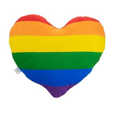 Imagem de Almofada Coração Arco-íris 40x15x46cm XT9195-40-M