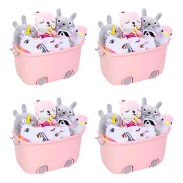 Imagem de Kit 4 Caixas Para Organizar Pelúcia, Livros E Lego Kids - G