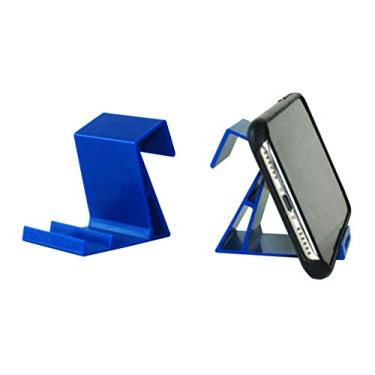 Imagem de The SkyClip - (Azul, pacote com 2 unidades, bandeja traseira para celular, clipe de mesa e suporte de telefone resistente, compatível com iPhone, Android, tablets e leitores