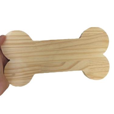 Imagem de Porta Chaves Cachorro Pet Osso Minimalista De Parede Madeira - Oliva S