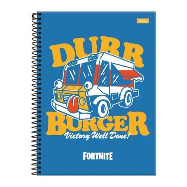 Imagem de Caderno Univ 10 Matérias 160Fls Fortnite Durr Burguer Foroni