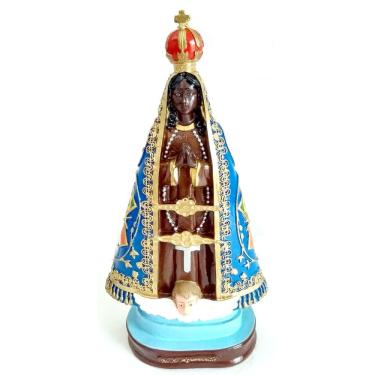 Imagem de Imagem Escultura Nossa Senhora Aparecida 20 cm Resina
