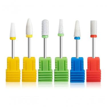 Imagem de Kit 6 Broca Cerâmica Profissional Unha Gel Acrigel Porcelana