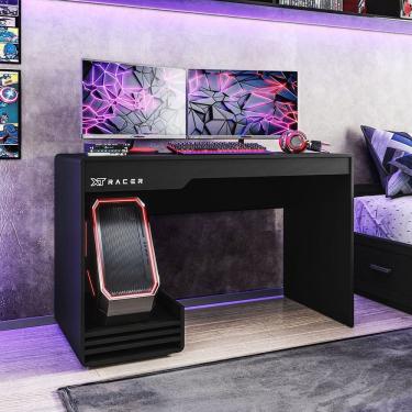 Imagem de Mesa Gamer E Escritório Xt Racer Line Preto/Branco