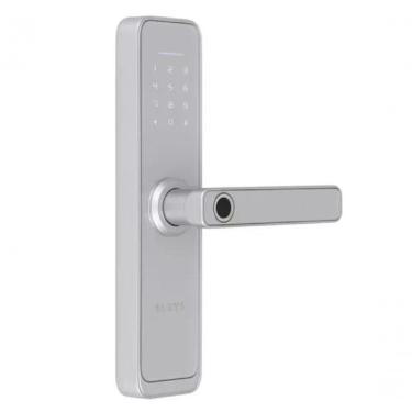 Imagem de Fechadura Digital De Embutir Wi-fi Com Biometria Esf-de4000b Prata Elsys