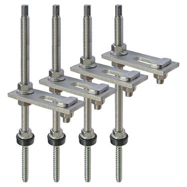 Imagem de Estrutura Painel Solar Suporte Parafuso Telhado - Kit 4 Un