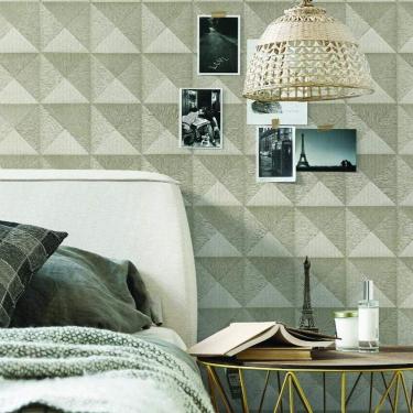 Imagem de Papel De Parede Beaux Arts 2 Triângulos 3d Ba220062 - Rolo 10m X 0,53m