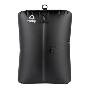 Imagem de Zurligi Sacos de vácuo para viagem com bomba, bolsa de compressão a vácuo com alça de ombro ajustável, cubos de embalagem a vácuo reutilizáveis IP67 para bagagem, mochila, mala, ioga, natação, praia