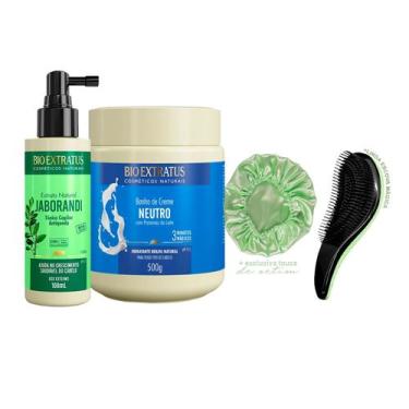 Imagem de Tônico Antiqueda+Máscara de Leite Bio Extratus +Escova/Touca