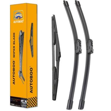 Imagem de Limpadores de Pára-brisa AUTOBOO (26cm + 17cm + Traseiro 35cm) - Compa