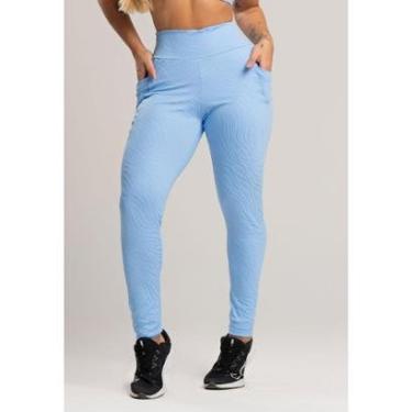 Imagem de Calça Legging Bolsos Cintura Alta Feminina Fitness Jacquard Mvb Modas-Feminino