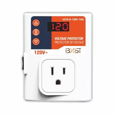 Imagem de BXST Protetor De Surtos Para Geladeira, Tela Led, Tomada Única, Ajustável, Proteção Contra Baixa/Alta Tensão, Sobrecarga, Picos Energia Eletrodomésticos Domésticos E Escritório, 120 V, 15 A, 1800 Wa