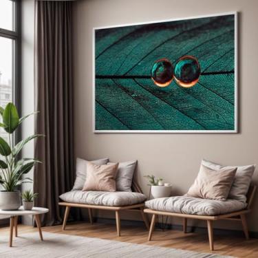 Imagem de Quadro com Moldura Sala Quarto Arte Minimalista Moderna Planta Decorativo Horizontal Grande Hall