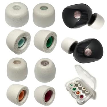 Imagem de Mijusun Pontas De Espuma Viscoelástica Para Fones Ouvido Substituição Sony Wf-1000Xm5, Estojo Wf-1000Xm4, 4 Pares, Cinza