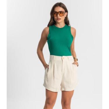 Imagem de Shorts Feminino Em Linho Endless Bege, M, Bege