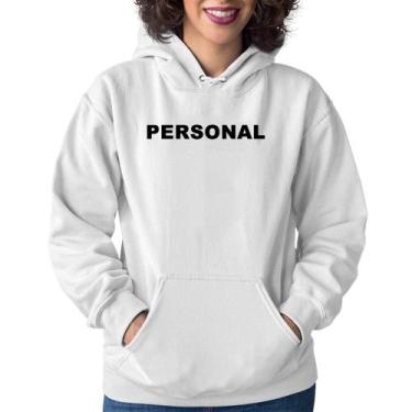 Imagem de Moletom Feminino Personal  - Foca na Moda, Branco, P