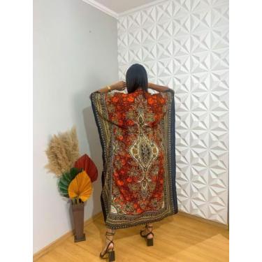 Imagem de Vestido longo indiano - Sutara mistica , Laranja, unico