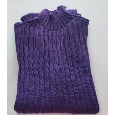 Imagem de Blusa feminina tricot inverno-1146 mimo malhas - MIMO MALHAS , Roxo, G