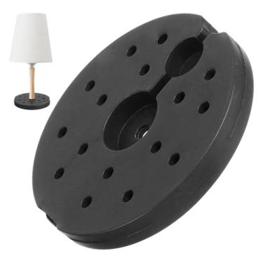 Imagem de Kichvoe Base Pesada de Plástico Abajur de Mesa, Base Pesada Abajur de Chão, 19x19x2 cm, Preta, Altura e Ângulo Ajustáveis Abajur de Mesa DIY