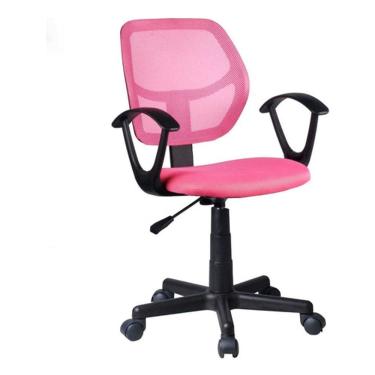 Imagem de Cadeira Escritorio Tela Mesh Apoio Braco - Rosa