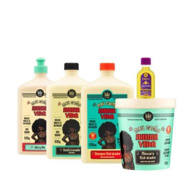 Imagem de Kit Lola Meu Cacho Minha Vida Sh + Cond + Masc + Jelly Gel + Pinga! Ól