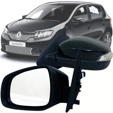 Imagem de Retrovisor lateral Esquerdo motorista Renault Sandero Logan 2014 2016 