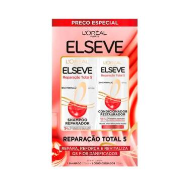 Imagem de Kit Shampoo 375ml + Condicionador 170ml Elseve Reparação Total 5