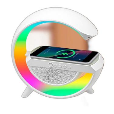 Imagem de Caixa De Som Bluetooth Luminária Carregador Indução 5 Em 1 - Bellator