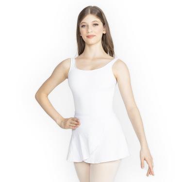Imagem de Saia Clássica Ballet Transpassada em Microfibra Só Dança SD1562, Branco, PP