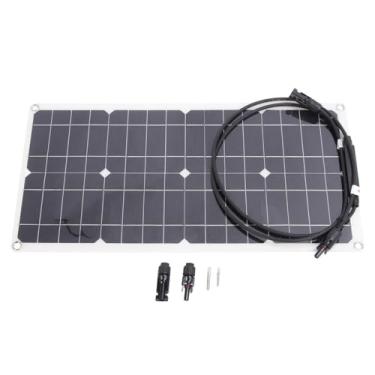 Imagem de WALFRONT Carregador de Painel Solar Flexível do Painel Solar 25W Portátil Monocristalino Portátil 16V para RVS Yachts 12V Baterias de Carro Multi Funcional Segurança e Seguro