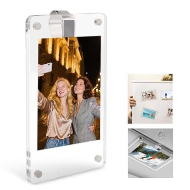 Imagem de Clipe de viseira de carro, clipe de viseira para foto porta-retrato magnético acrílico 1 pacote de decorações de carro transparente para viseira de sol, acessórios interiores de carro, o tamanho de