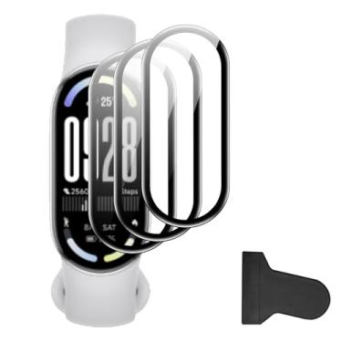 Imagem de Suttkue Compatível com protetor de tela Xiaomi Band 10, cobertura de tela completa 3D antirarranhões, compatível com capas, HD Ultra, pacote com 3