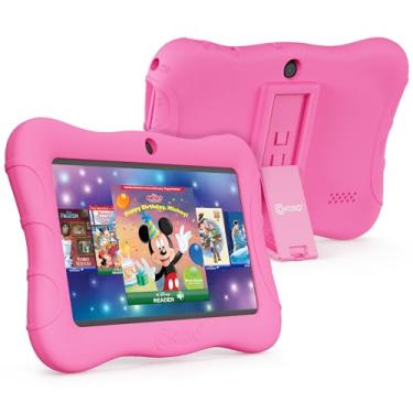 Imagem de Contixo Tablet infantil de 7 polegadas – Tablet Android V9A de 32 GB para idades de 3 a 7 anos, controles parentais, 50 livros de histórias da Disney exclusivos pré-carregados, WiFi, capa à prova de