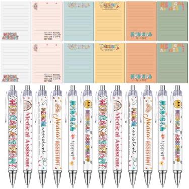 Imagem de Gilprop 24 Pcs Medical Assistants Gifts Notepads with Pens Self Stick Notes Pens Gifts Set Sticky Notes Lover Ballpoint Bulk for Medical Assistant Traveler Birthday Christmas Party Gift (Colorful)