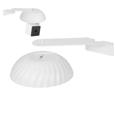 Imagem de LONNKY Suporte de parede para WYZE Cam Pan V3, kit de montagem de canto externo com capa à prova de intempéries, caixa durável para uso externo – branco (câmera não incluída)